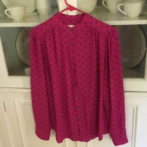 Magenta poly shirt size small